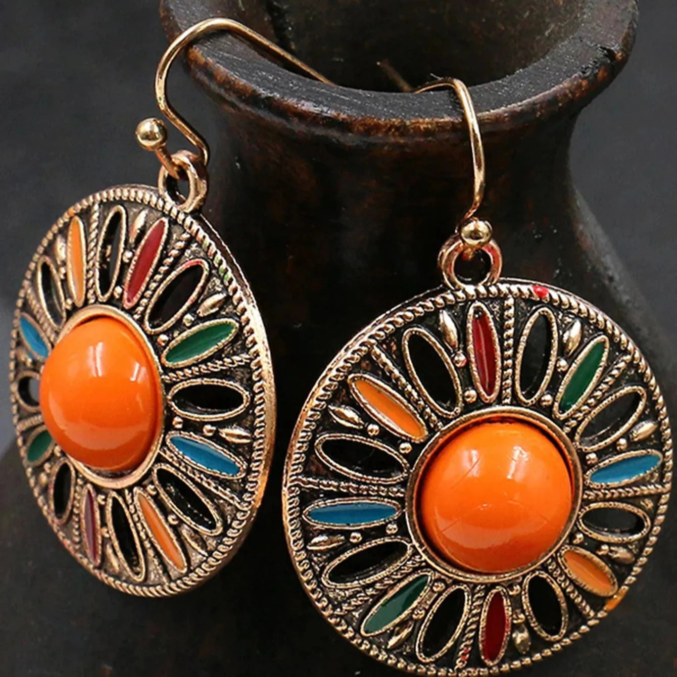 Multicolored Bohemian Dangle Earrings