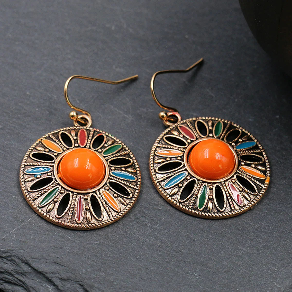 Multicolored Bohemian Dangle Earrings
