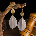 Bohemian Feather Drop Earrings 4
