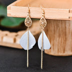 Bohemian Feather Drop Earrings 5