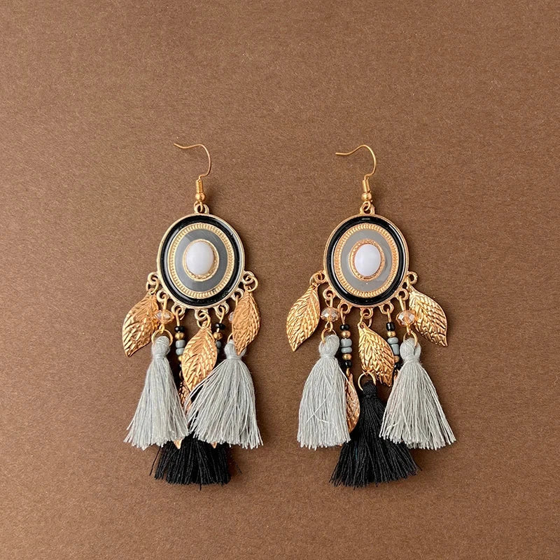 Bohemian Feather Drop Earrings 3