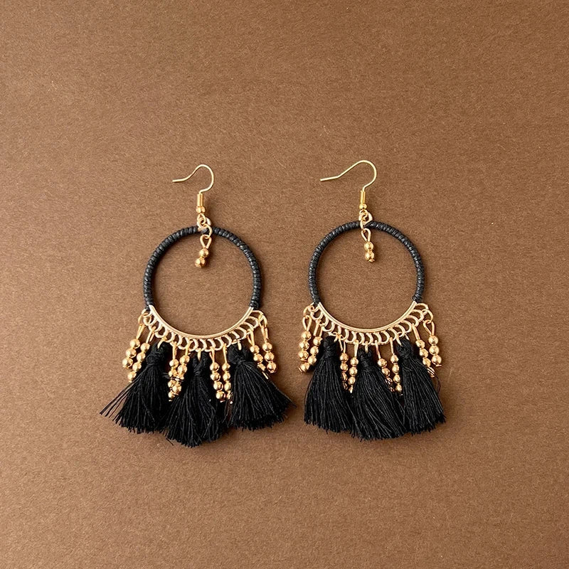 Bohemian Feather Drop Earrings 4
