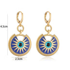 Women's Evil Eye Dangle Earrings blue