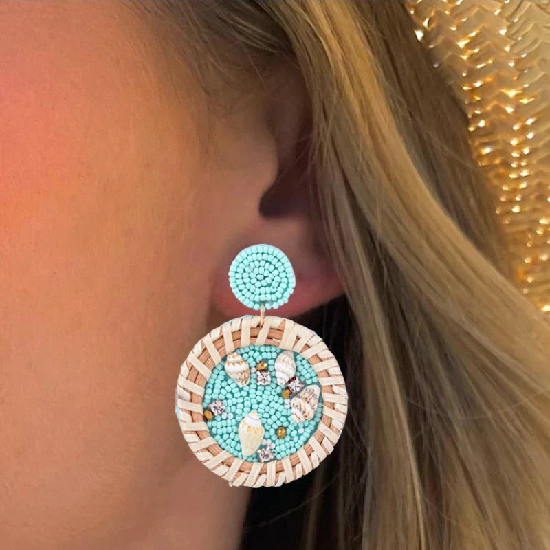 Shell Cowrie Dangle Earrings