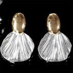 Shell Drop Earrings in Scallop Shape