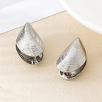 Shell Drop Earrings with Mussels Silver