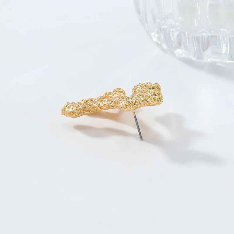 Gold or Silver Coral Drop Earrings gold