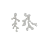 Gold or Silver Coral Drop Earrings silver