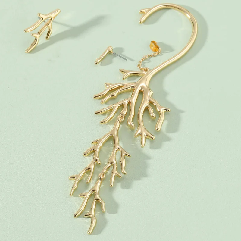 Coral Branch Drop Earrings