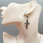 Ankh Cross Dangle Earrings 2