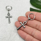 Ankh Cross Dangle Earrings 2