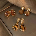 Women’s Protective Tiger Eye Dangle Earrings