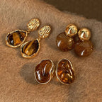 Tiger Eye Protection Dangle Earrings