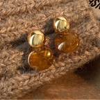 Tiger Eye Protection Dangle Earrings
