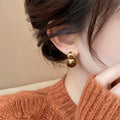 Tiger Eye Protection Dangle Earrings