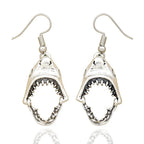 Shark Tooth Drop Earrings silver