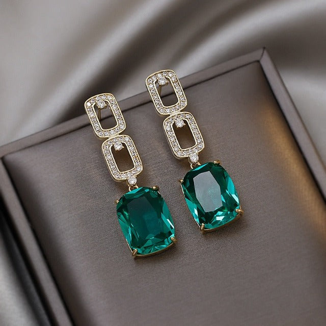 Women's Emerald Drop Earrings