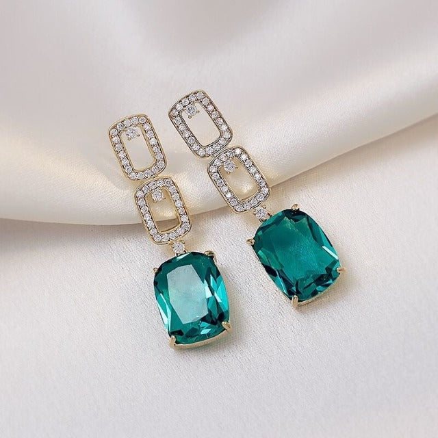 Women's Emerald Drop Earrings