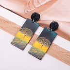 Tree of Life Acrylic Drop Earrings