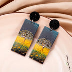Tree of Life Acrylic Drop Earrings