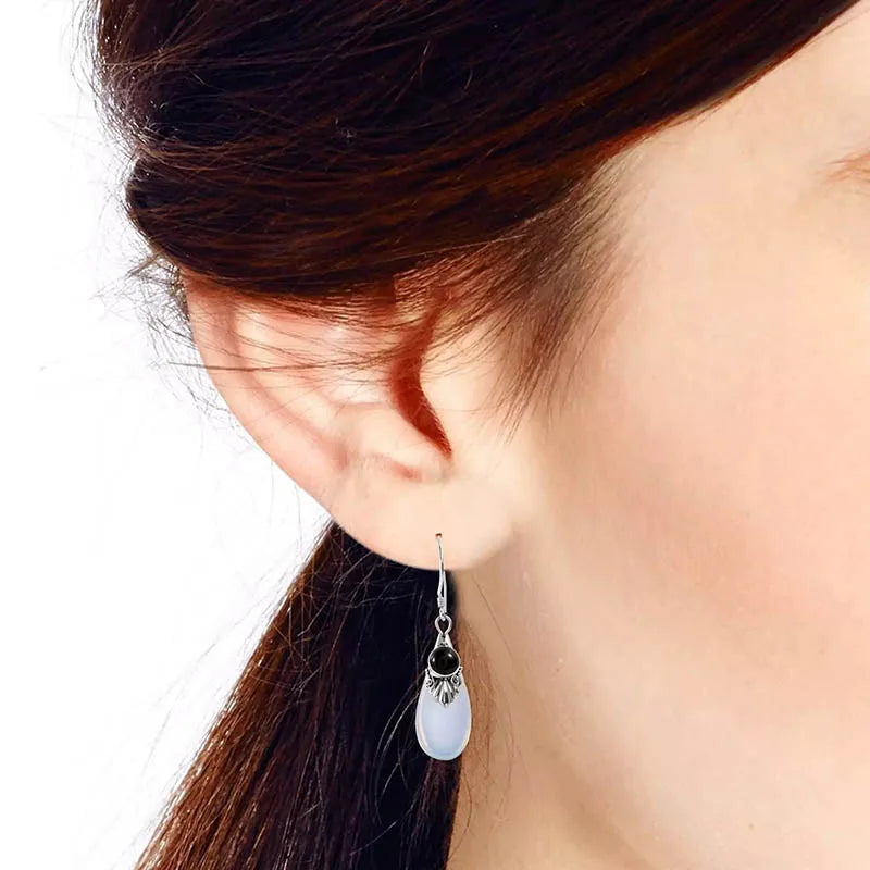 Dangle Earrings and Zircon Moonstone 2