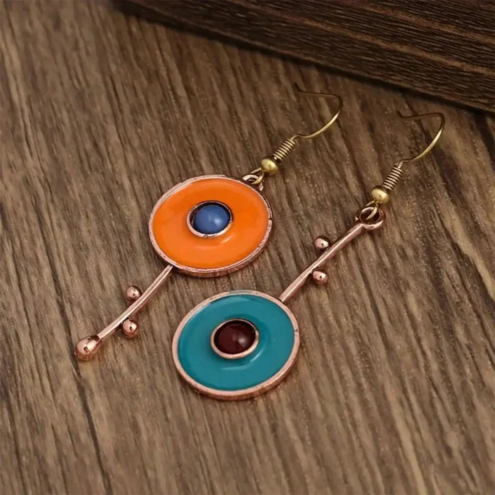 Atypical Ethnic Drop Earrings