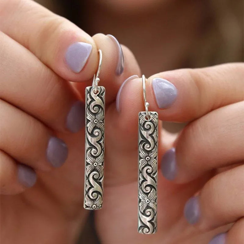 Vintage-Style Ethnic Dangle Earrings