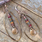 Ethnic Oval Dangle Earrings