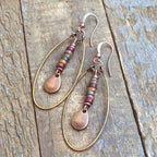 Ethnic Oval Dangle Earrings