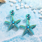 Starfish Shell Drop Earrings