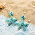 Starfish Shell Drop Earrings