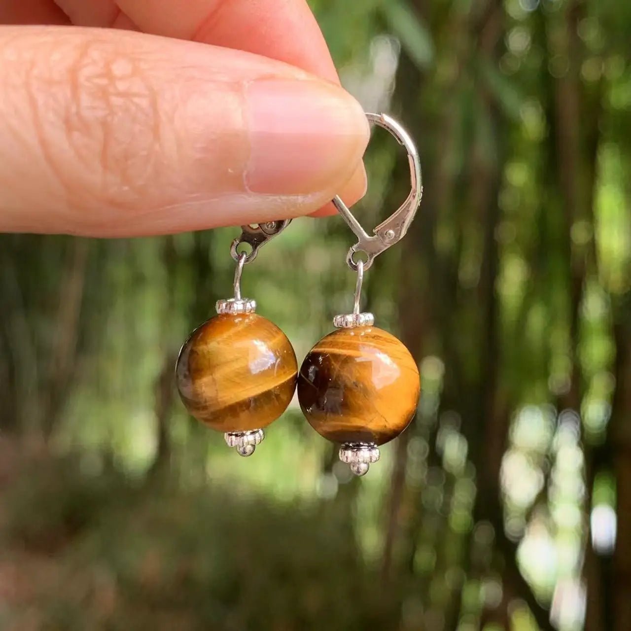 Women's Tiger Eye Dangle Earrings