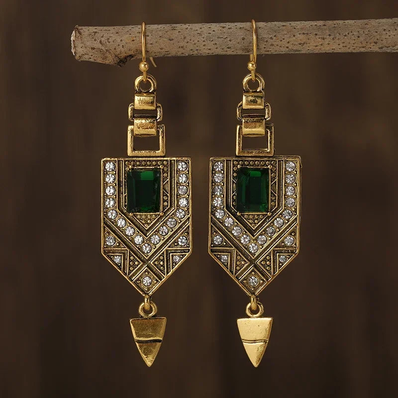 Ethnic Style Women's Dangle Earrings Gold