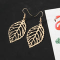 Laurel Leaf Dangle Earrings gold