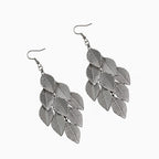 Women's Leaf Drop Earrings silver