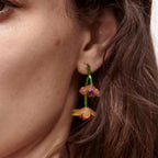 Boho-Style Flower Drop Earrings