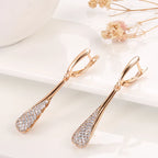 Women's Zircon Water Drop Dangle Earrings