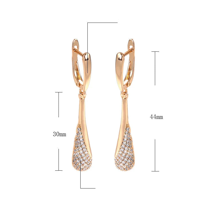 Women's Zircon Water Drop Dangle Earrings