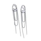 Women's Water Drop Dangle Earrings silver