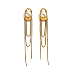 Women's Water Drop Dangle Earrings gold