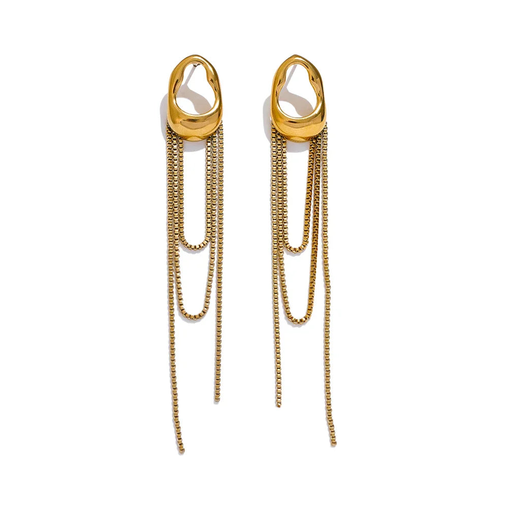 Women's Water Drop Dangle Earrings gold