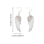Women's angel wing dangling earrings 