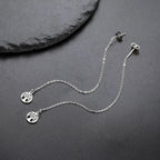 Tree of Life Drop Earrings for Women silver