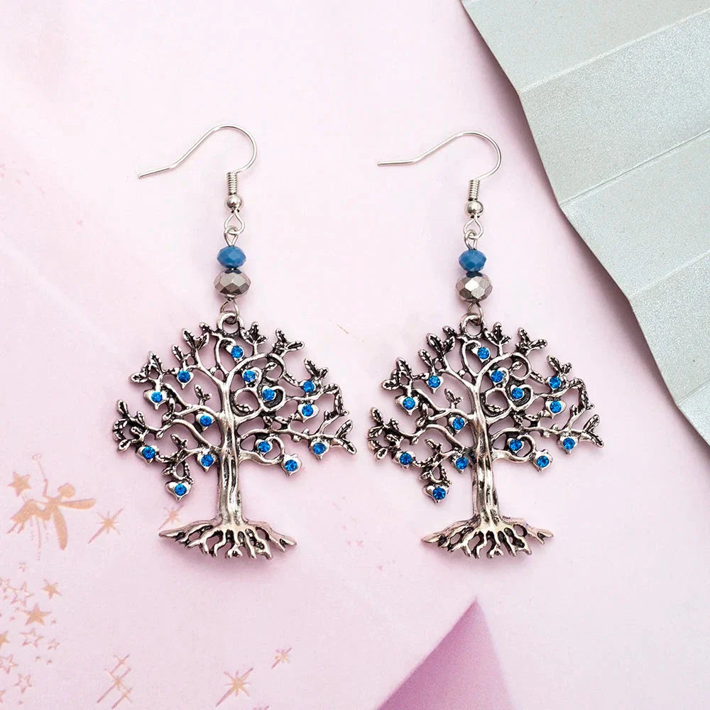 Blue Tree of Life Women's Dangle Earrings