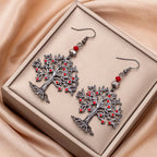 Red Tree of Life Women's Dangle Earrings