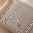 Tree of Life Drop Earrings for Women silver