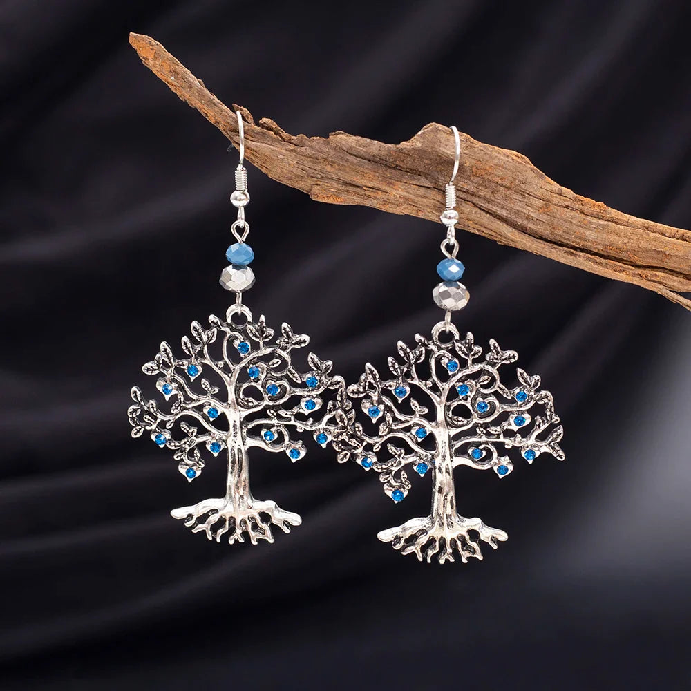 Blue Tree of Life Women's Dangle Earrings