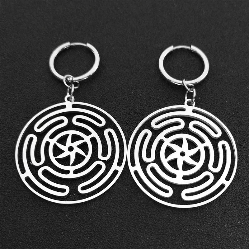 Hecate's Wheel Strophalos Drop Earrings for Women