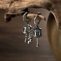 Buddhist Prayer Wheel Dangle Earrings