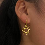 Sunburst Earrings in Gold or Silver Gold